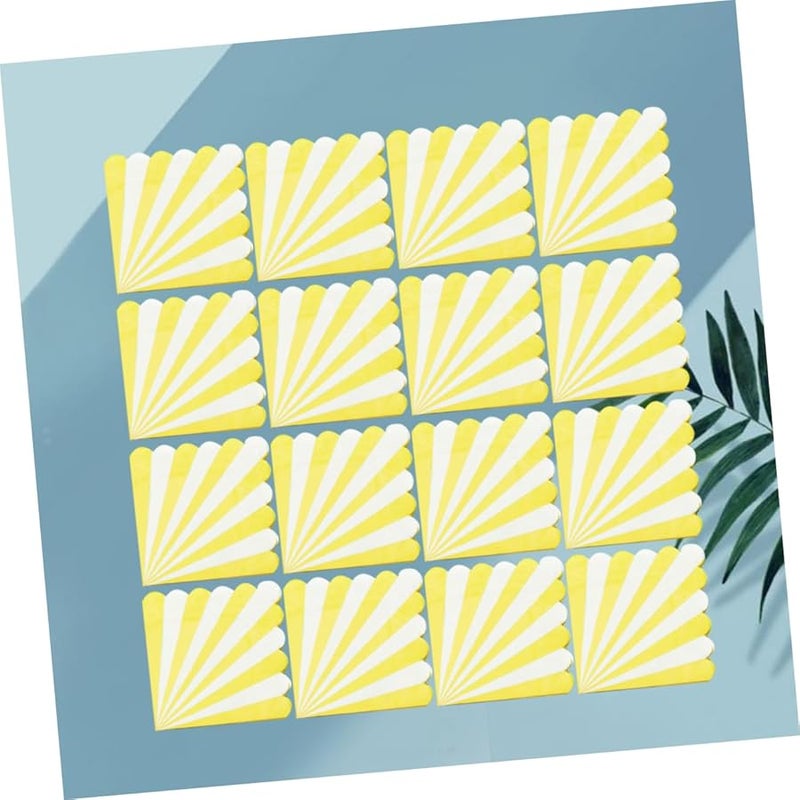 نابكينز عيد ميلاد نوليتوي بشريط أصفر 16 ورقة ديكورات حفلات يمكن التخلص منها - Image 2